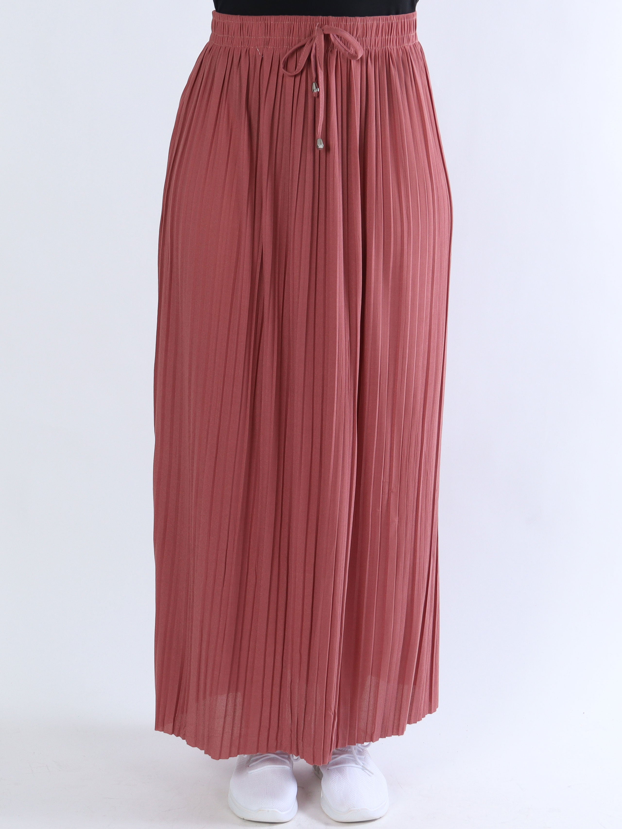 Hyben - Lang nederdel med plisseringer